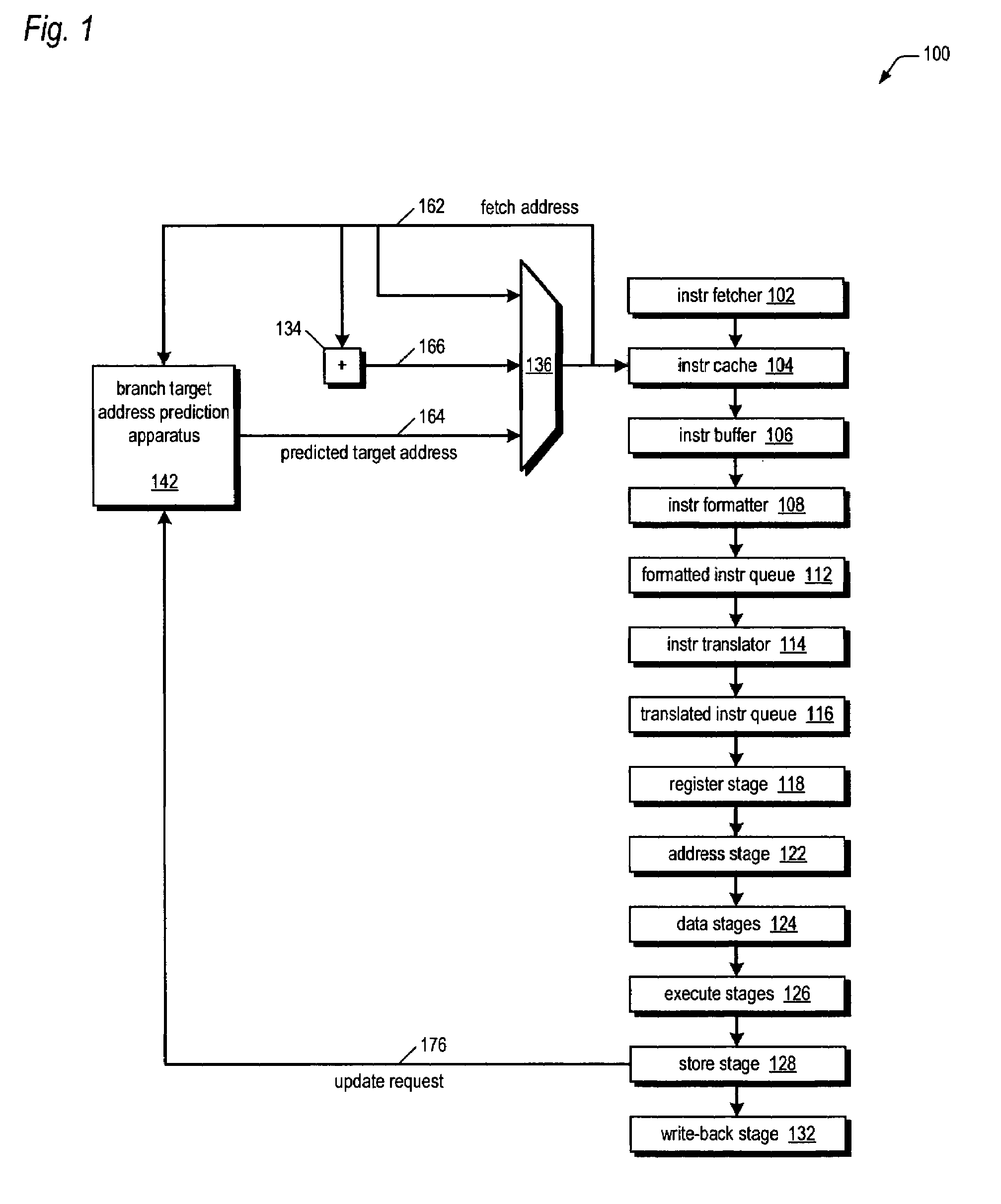 Variable group associativity branch target address cache delivering multiple target addresses per cache line