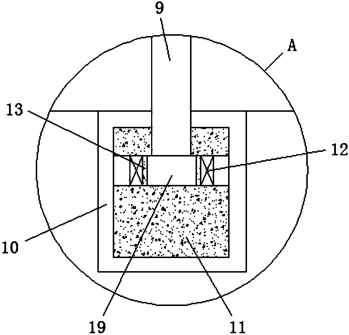 Novel anti-impact vibration reduction device for excavator cab