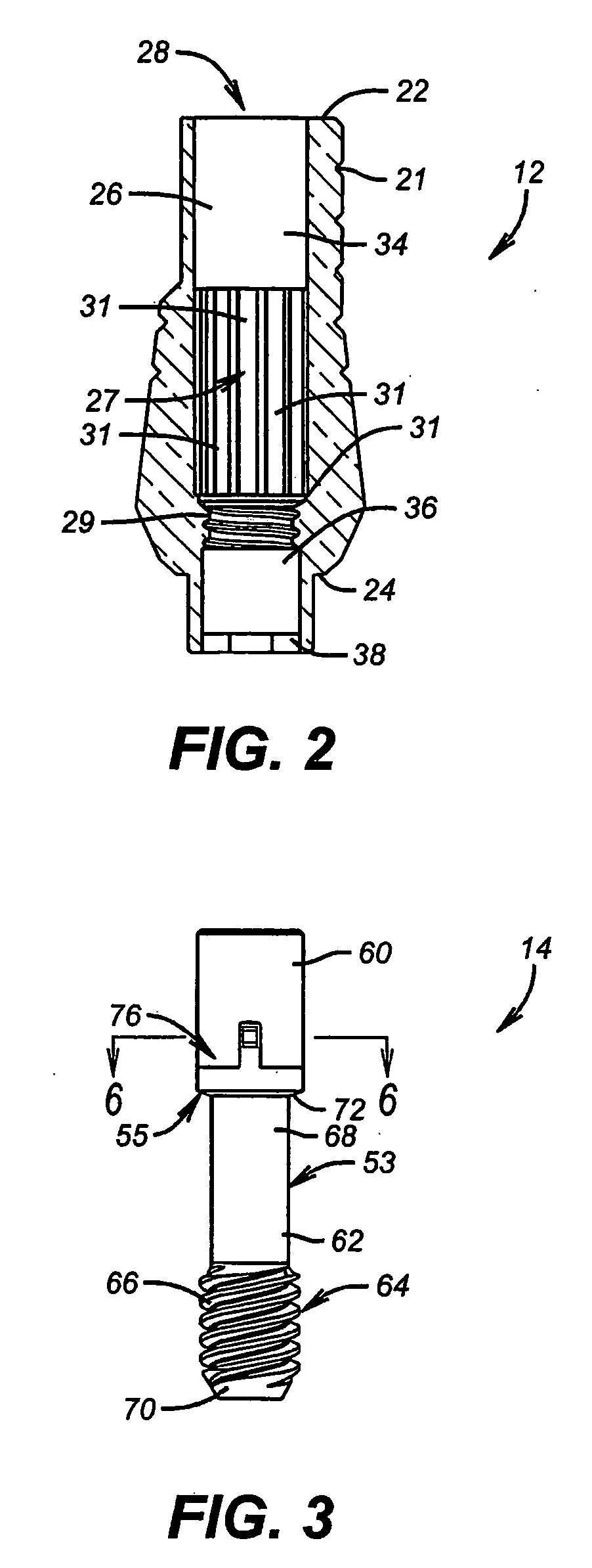 Abutment screw with spring-washer