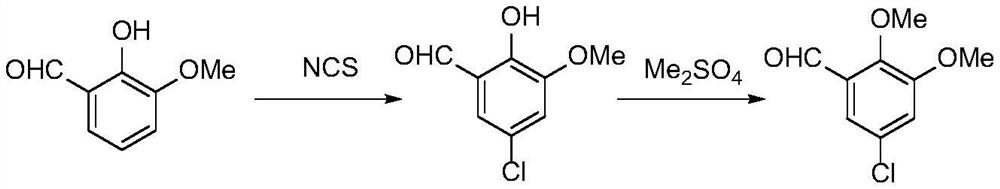 The synthetic method of 5-halogenated o-veratraldehyde