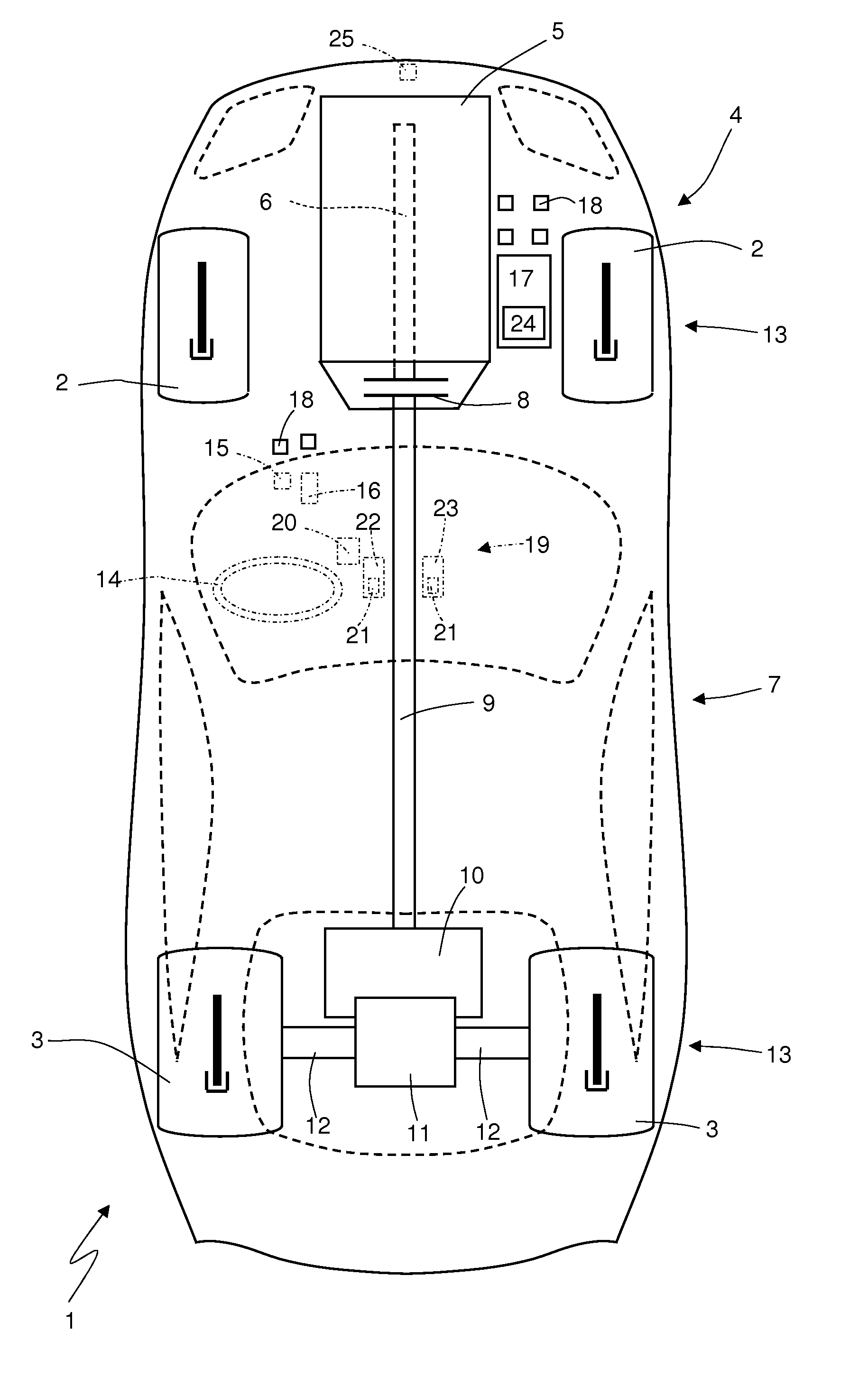 Road vehicle control method