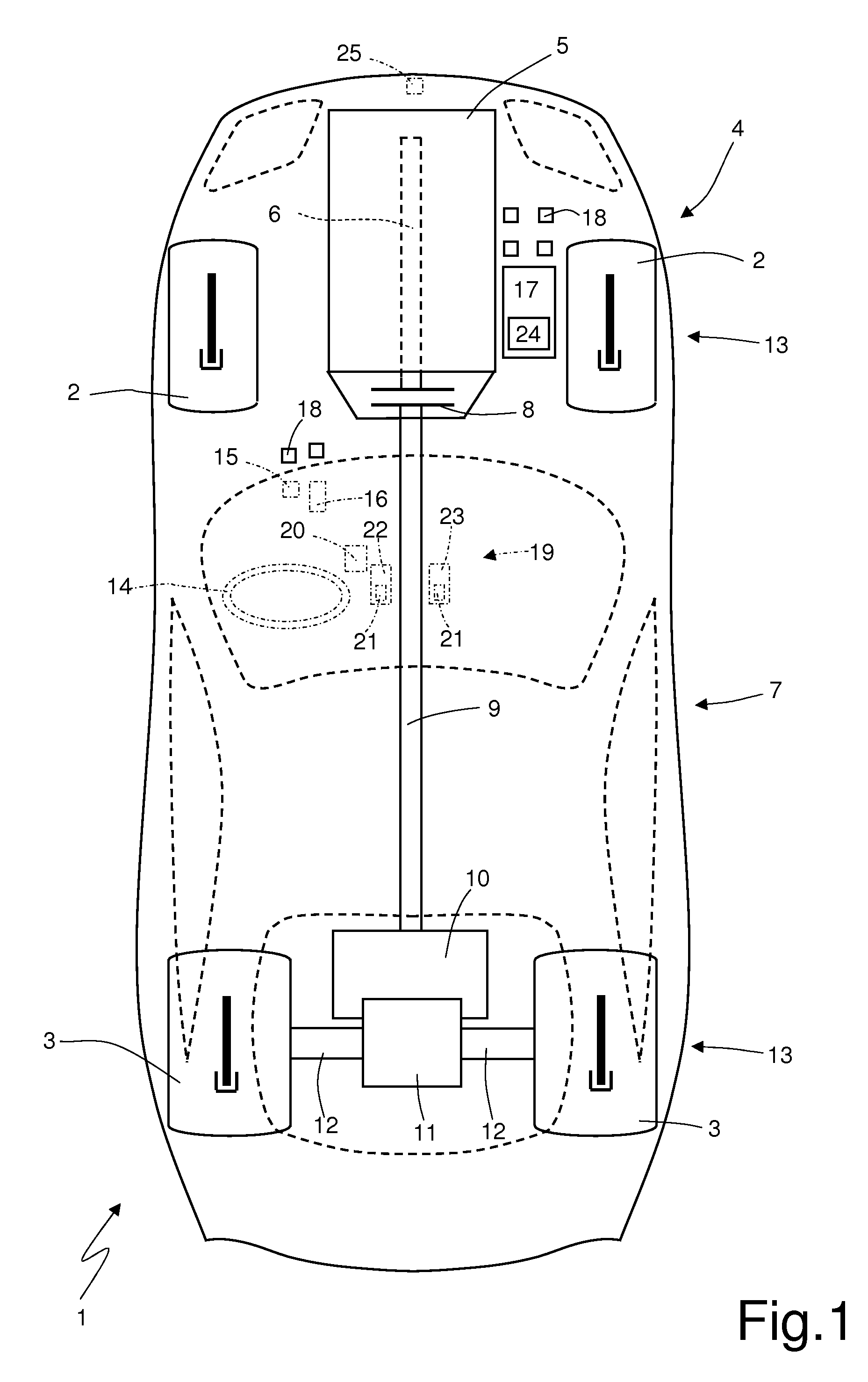 Road vehicle control method