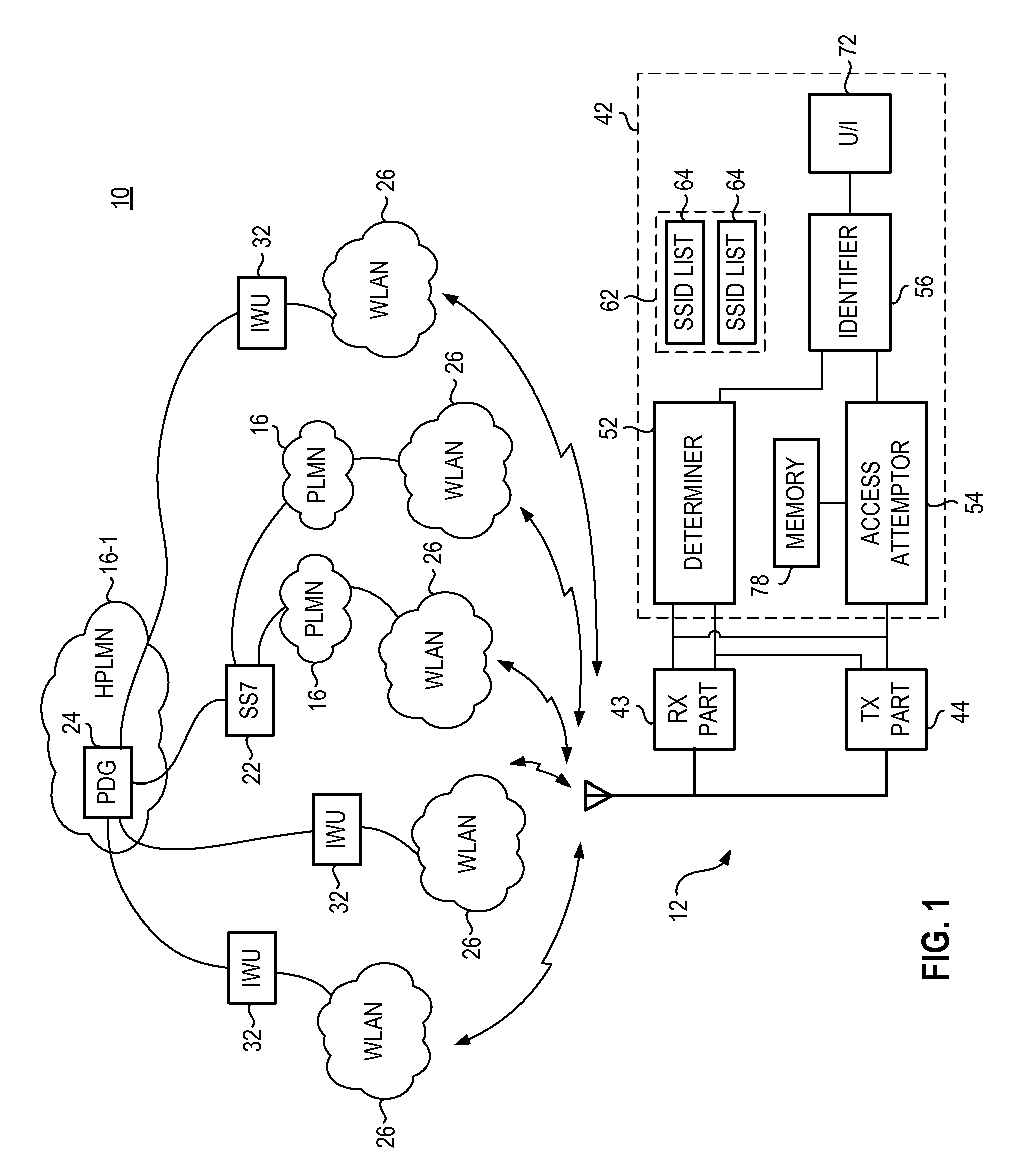 Apparatus, and associated method, for facilitating access to a home, or other public network