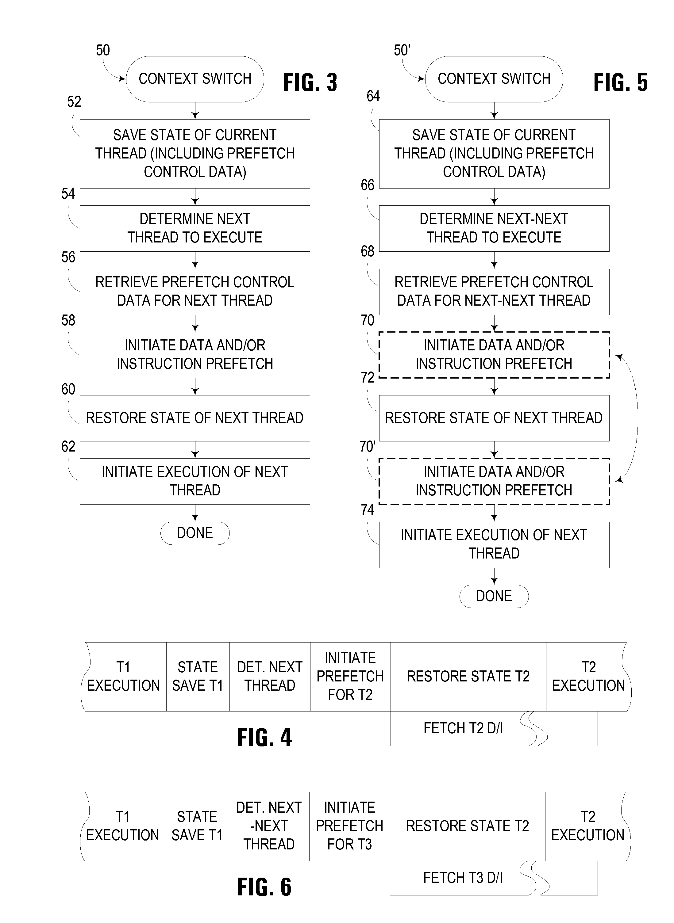 Context switch data prefetching in multithreaded computer