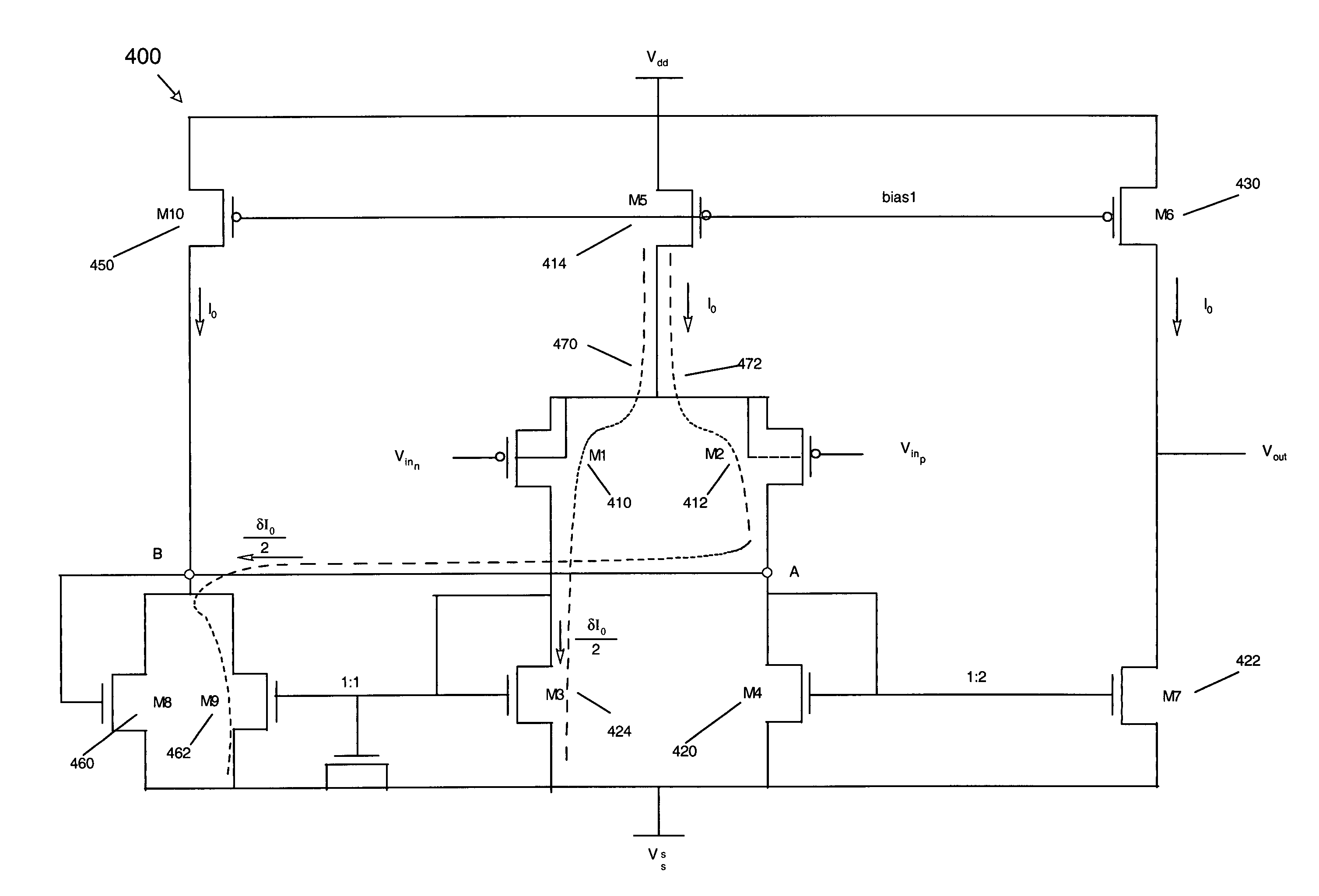 Method and apparatus for providing high common-mode rejection ratio in a single-ended CMOS operational transconductance amplifier