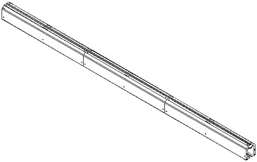 A spliced ​​bottom beam track that prevents deformation from light and temperature difference