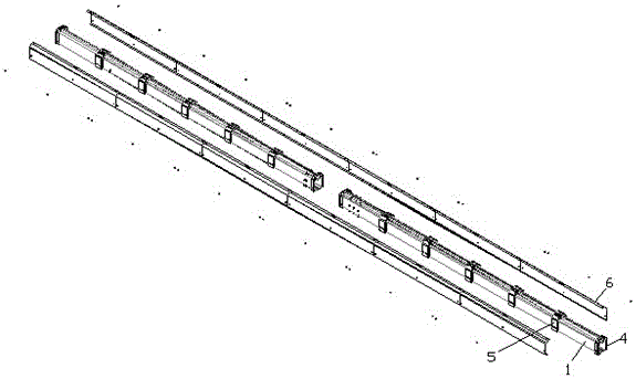 A spliced ​​bottom beam track that prevents deformation from light and temperature difference