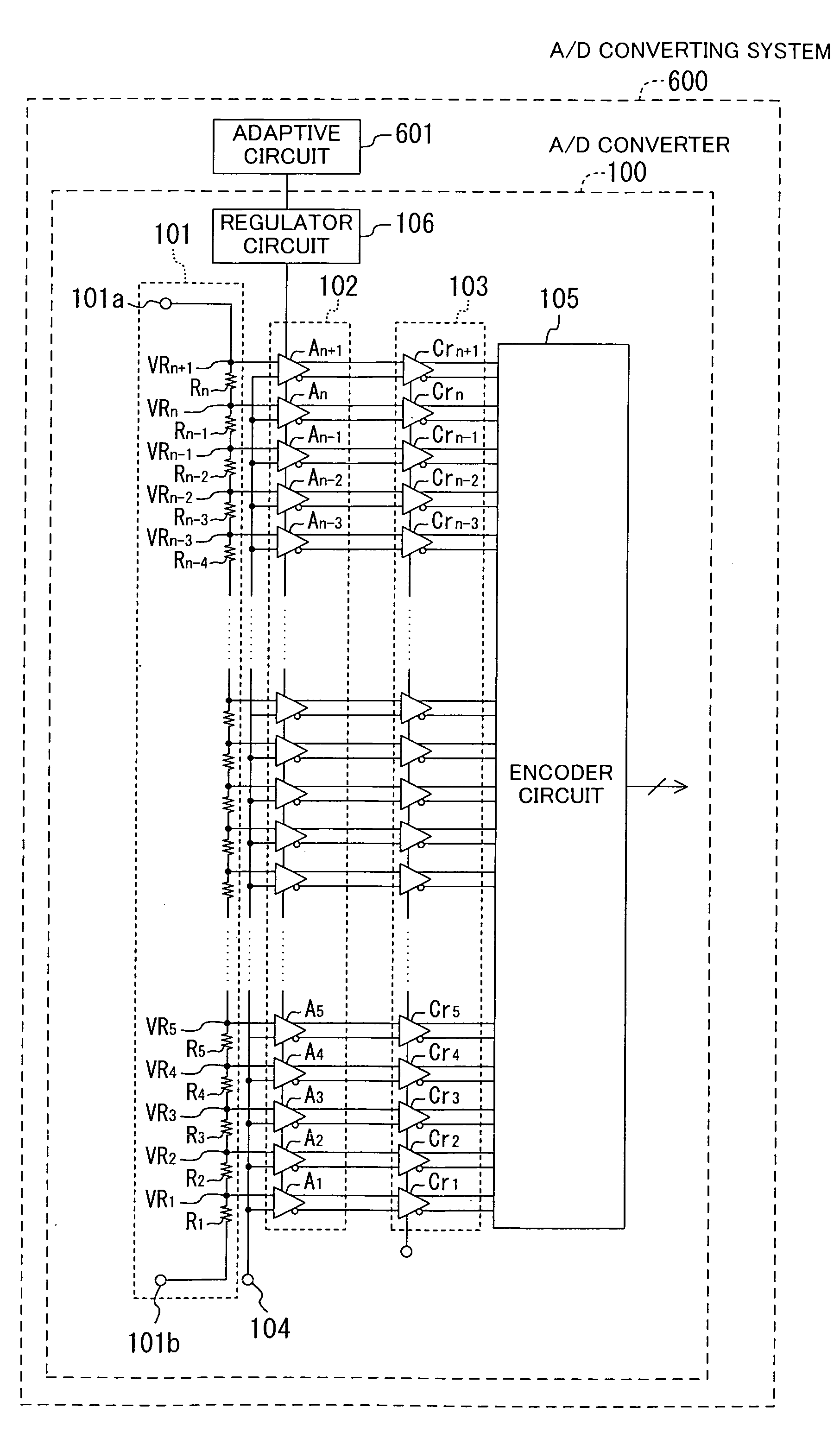 A/D converter and A/D converting system