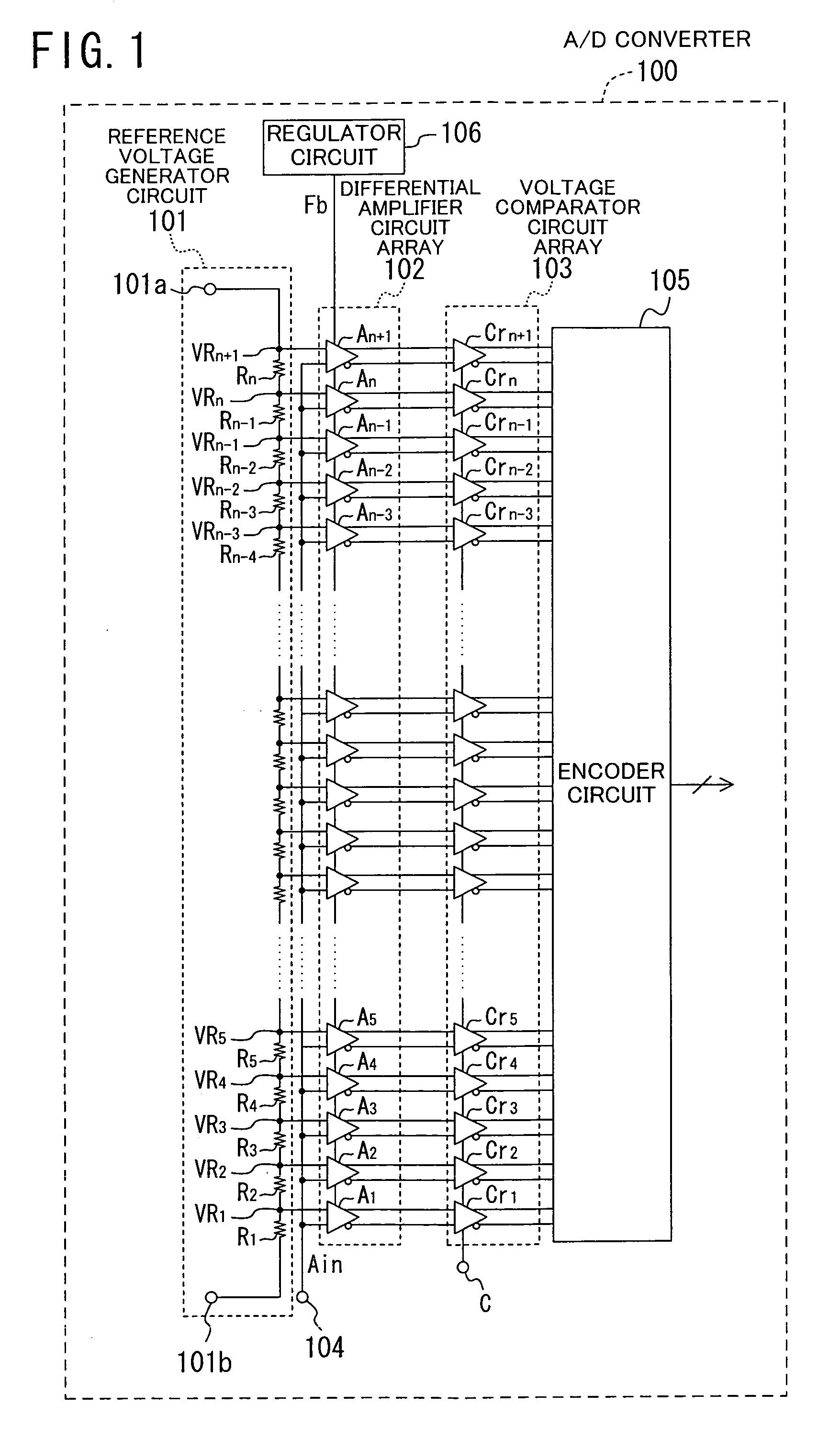 A/D converter and A/D converting system