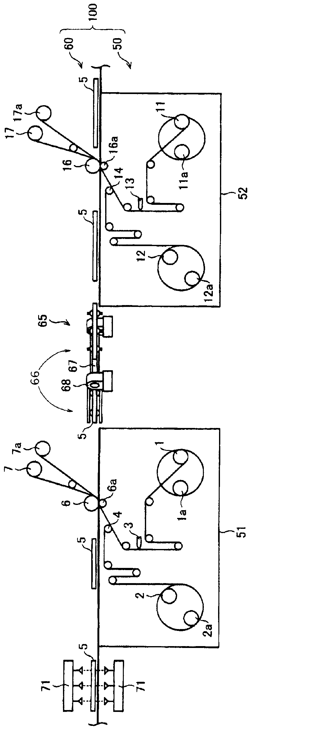 Substrate conveyance mechanism, polarizing film lamination device and LCD device manufacturing system provided therewith