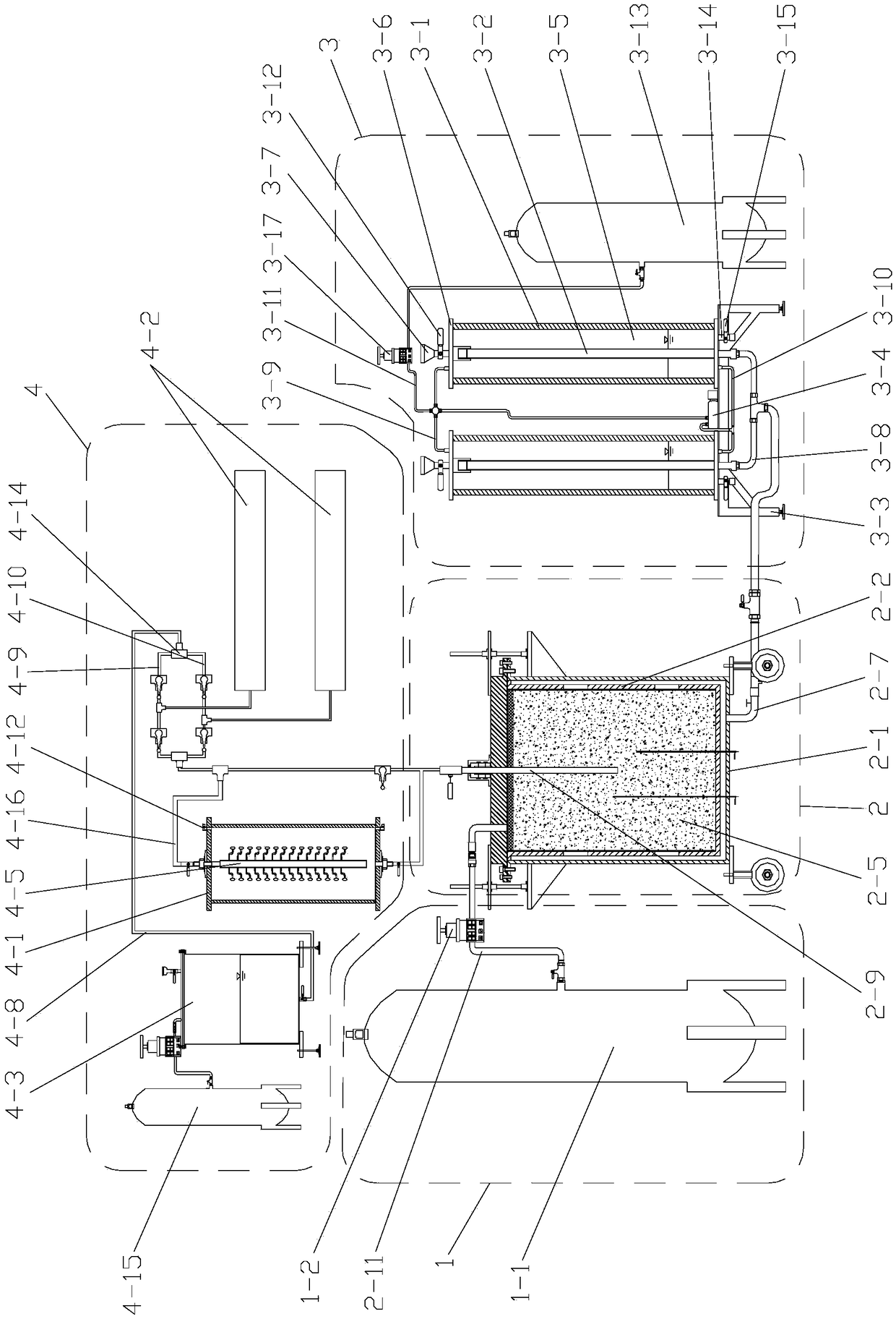 Critical experiment simulation equipment for permeation and separation grouting