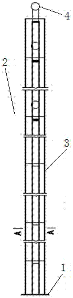 Foundation ditch springback observation mark convenient for layered observation and observation method