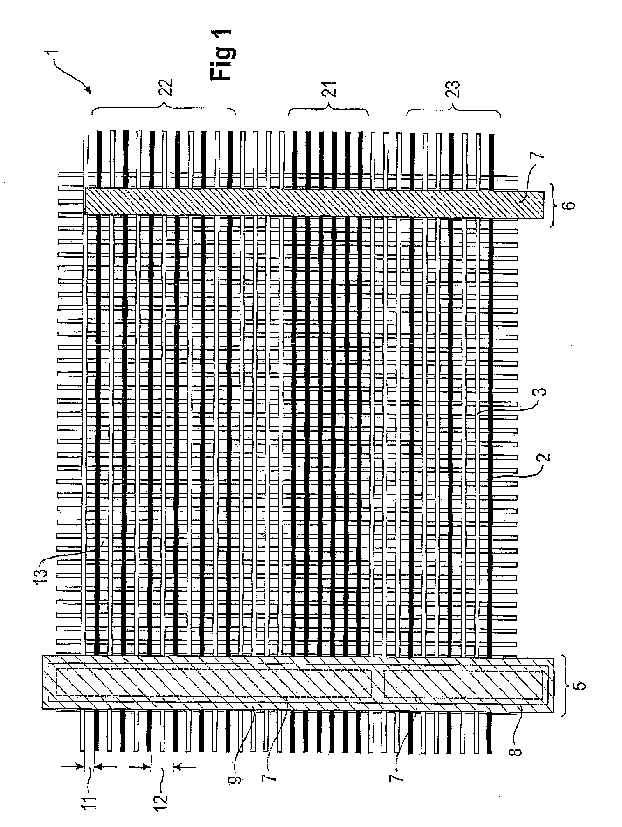 Surface heating element and method for producing a surface heating element