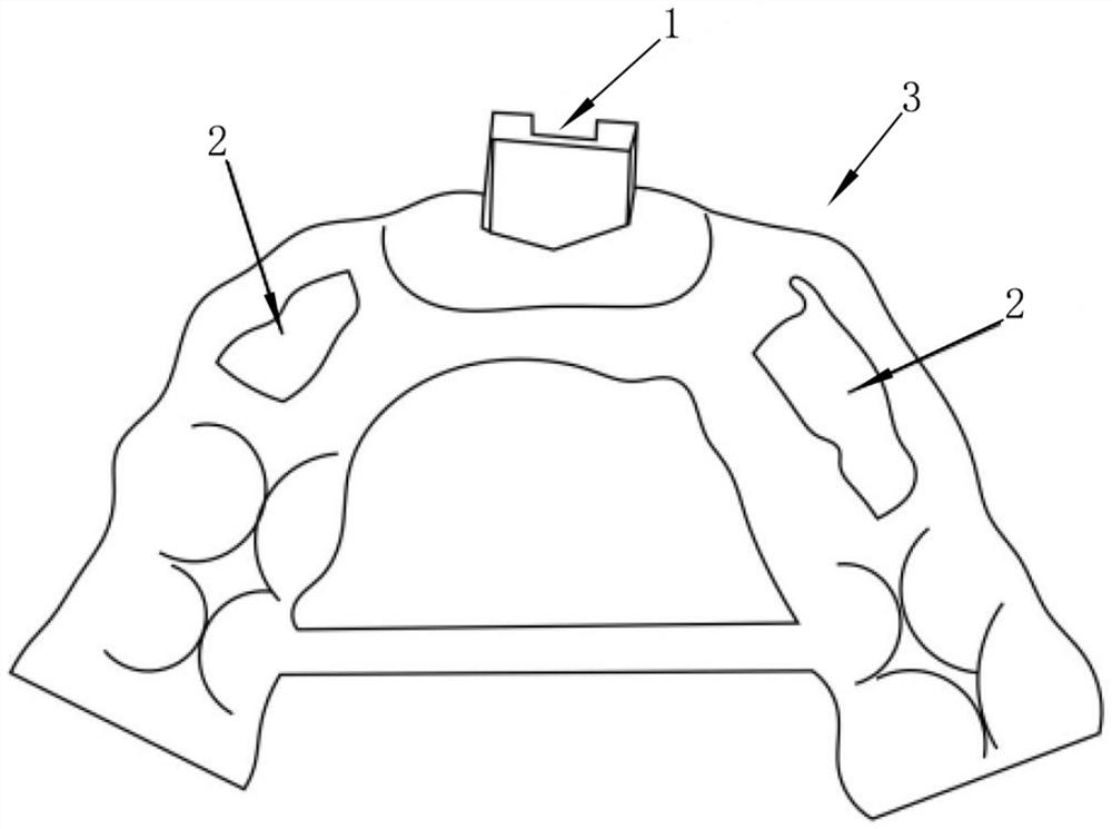 In-situ bone taking and grafting indication guide plate in horizontal bone augmentation and manufacturing method thereof