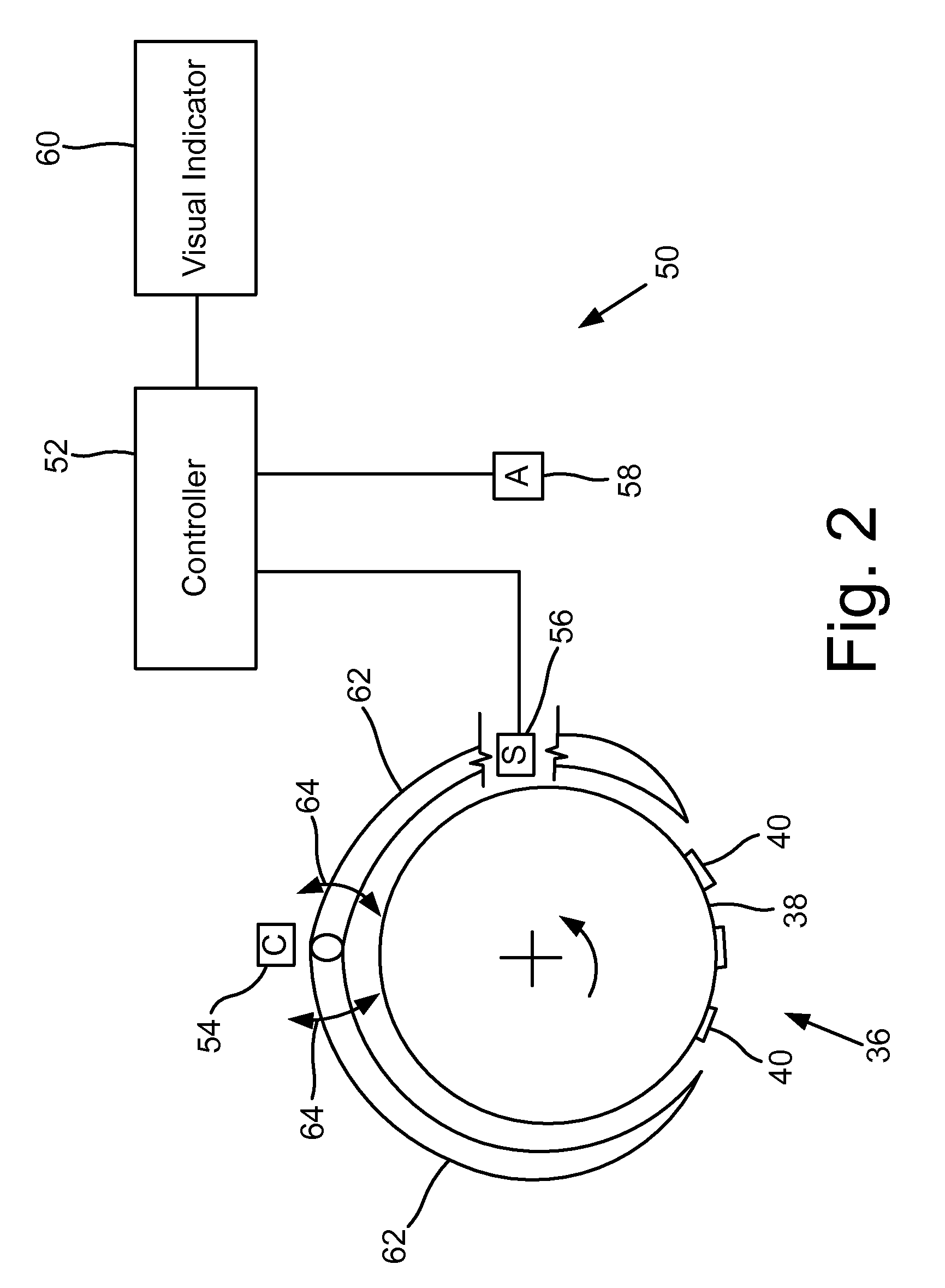 Tree counter for a saw head in a tree feller