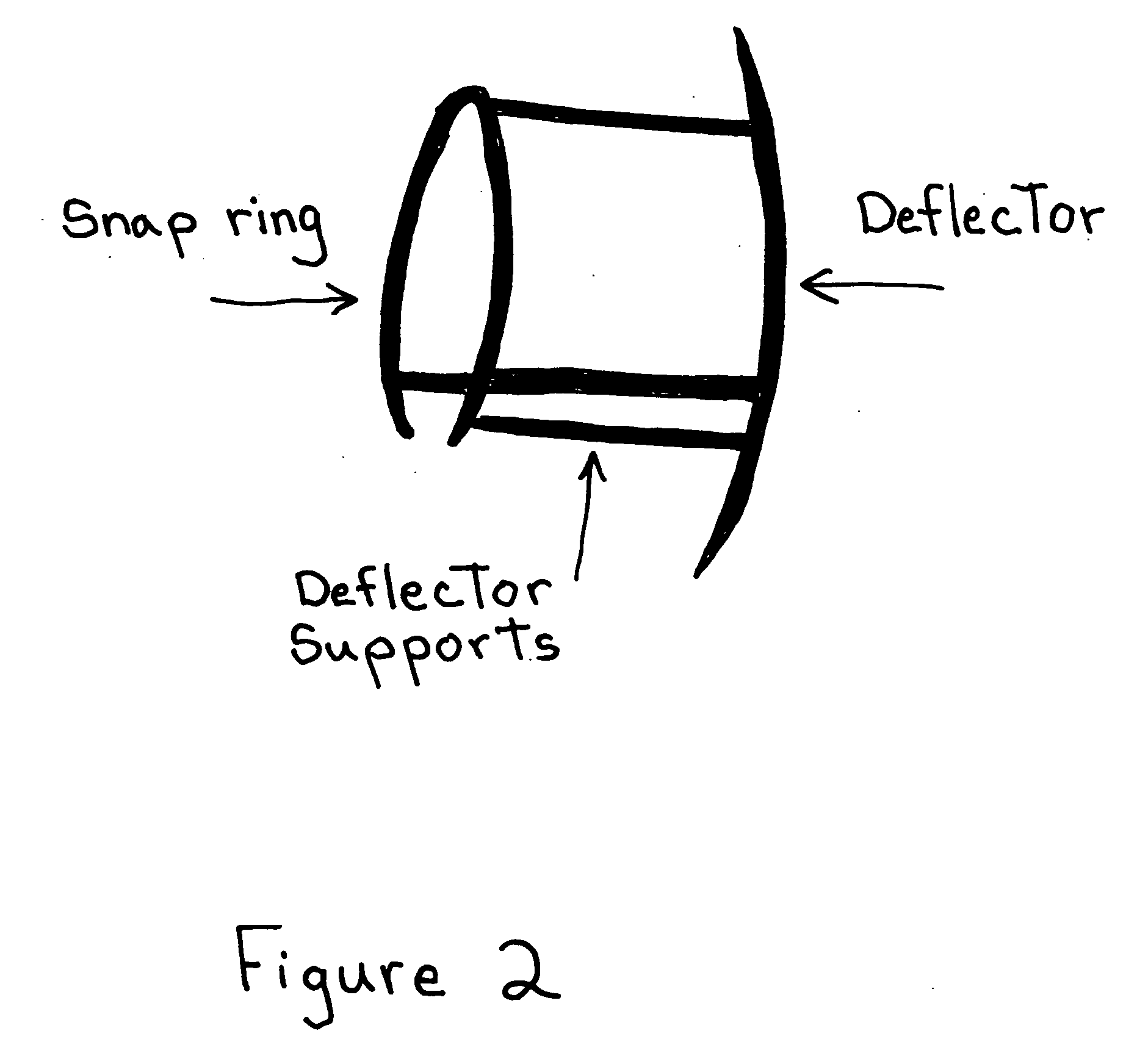 Snap-in deflector for respiratory mask