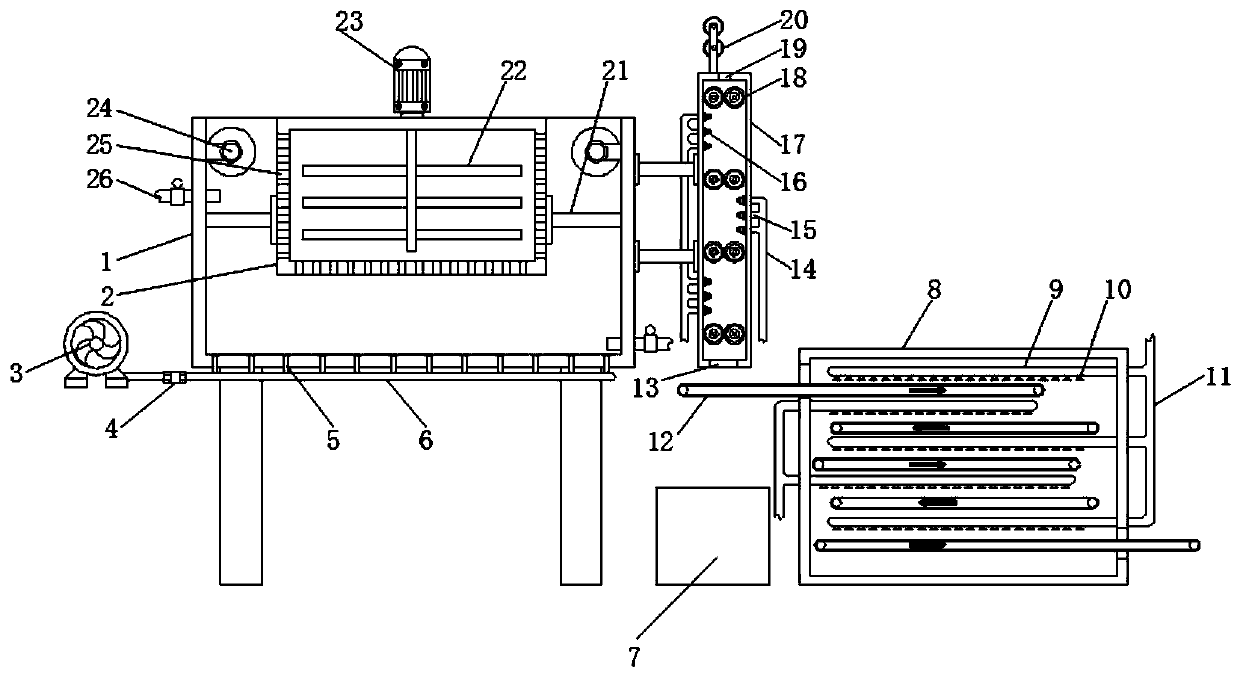 Pearl fiber cleaning and drying device