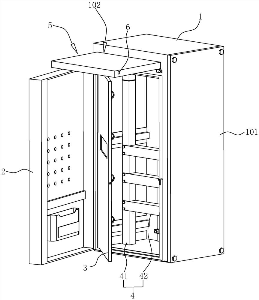 An outdoor power distribution cabinet