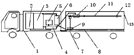 Vehicle-mounted mobile vehicle washing device and method