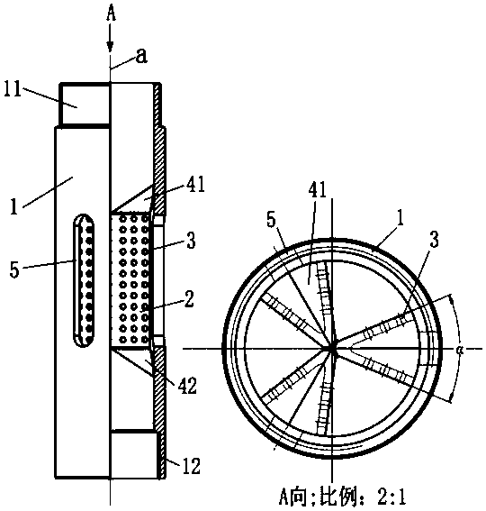 Jet-type thick oil diluting and mixing tool