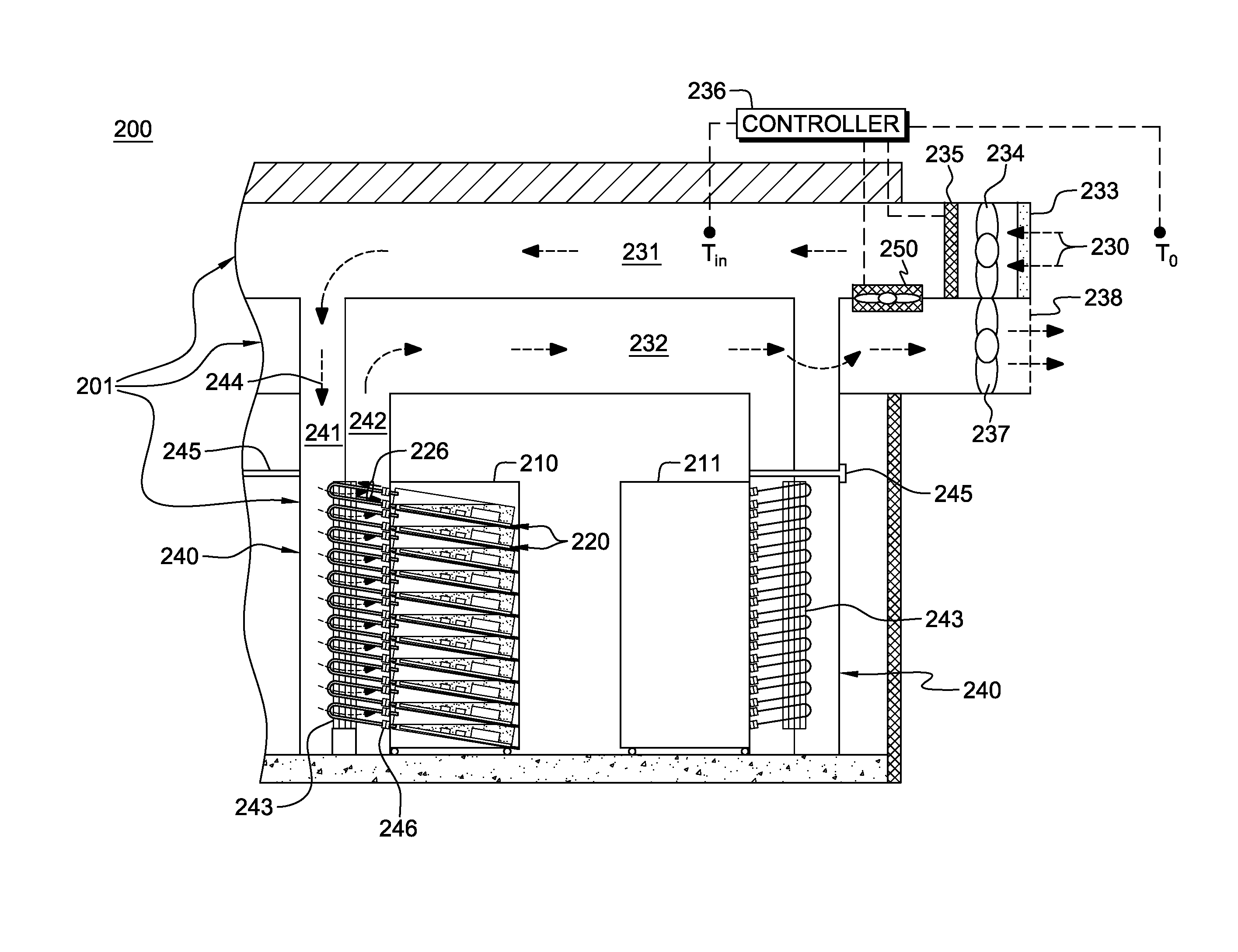 Air-side economizer facilitating liquid-based cooling of an electronics rack