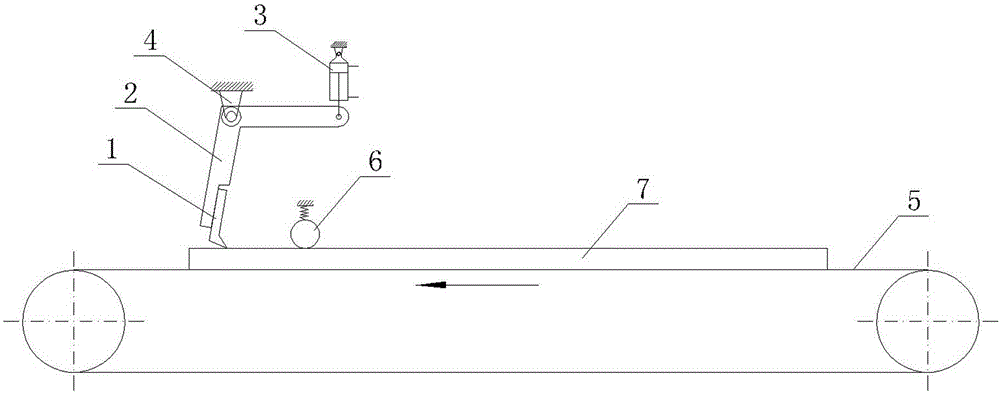 Method and device for processing slash marks on surface of pseudo-classic board