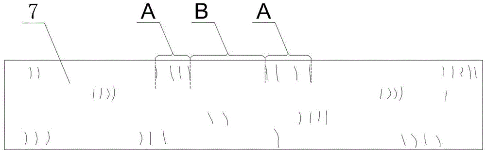 Method and device for processing slash marks on surface of pseudo-classic board