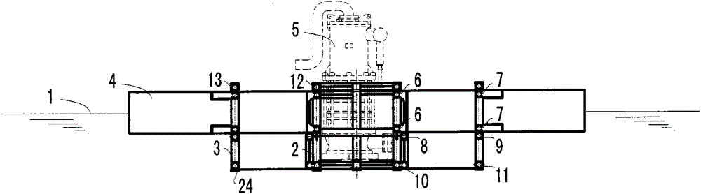 Mine vertical pump amphibious platform