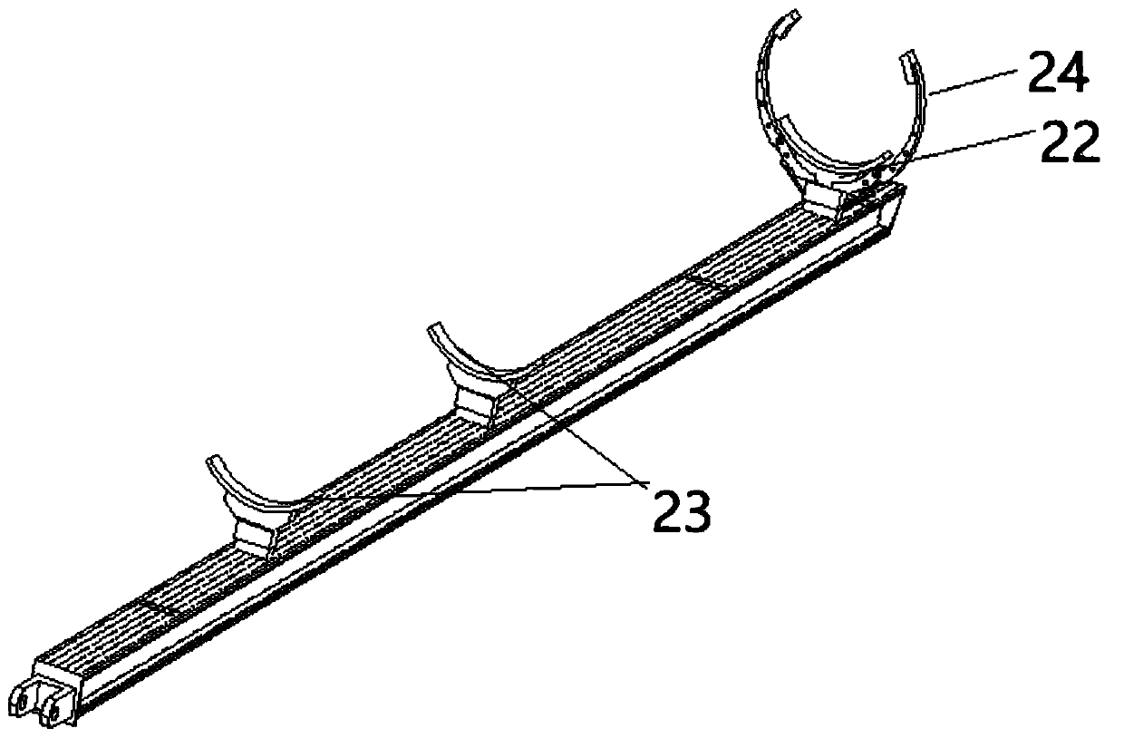 Erecting device for rocket launching and rocket launching auxiliary system