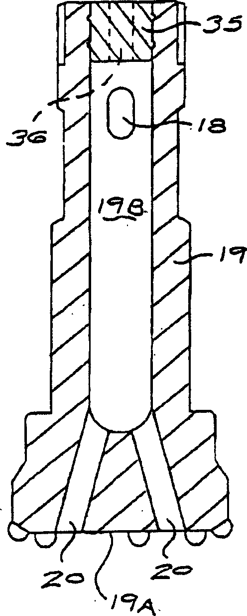 Submerged hole driller component element