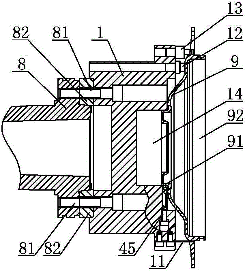 Clamping device for machining thin-walled disc part