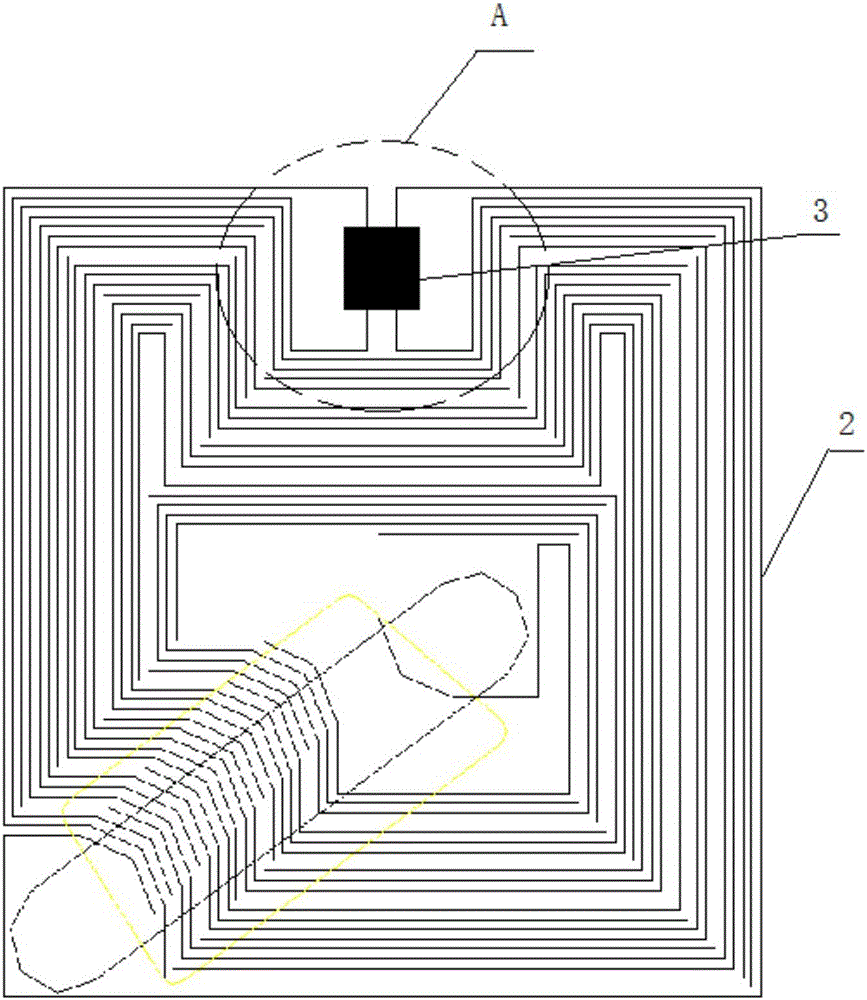 Miniature high-frequency tag and preparation method thereof