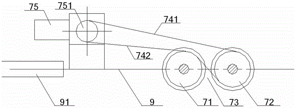 A vertical web laying device with adjustable density of upright cotton