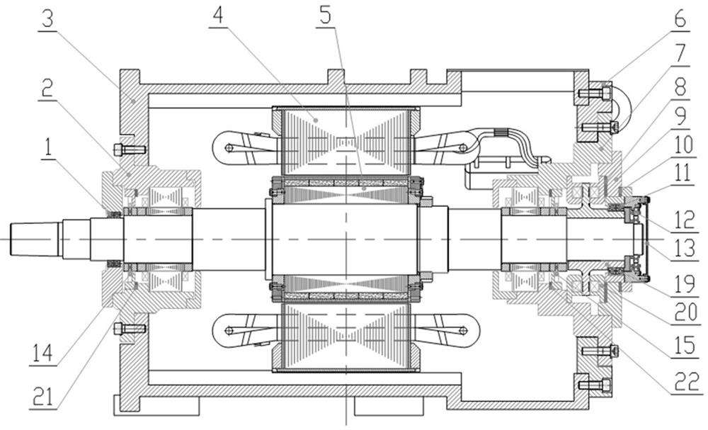 High-power high-speed magnetic suspension permanent magnet motor