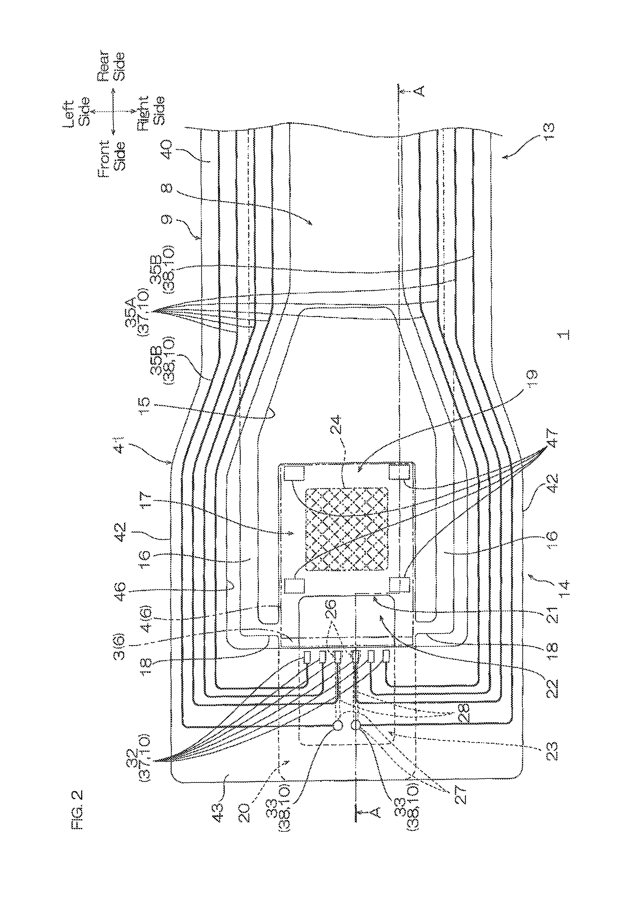 Suspension board with circuit