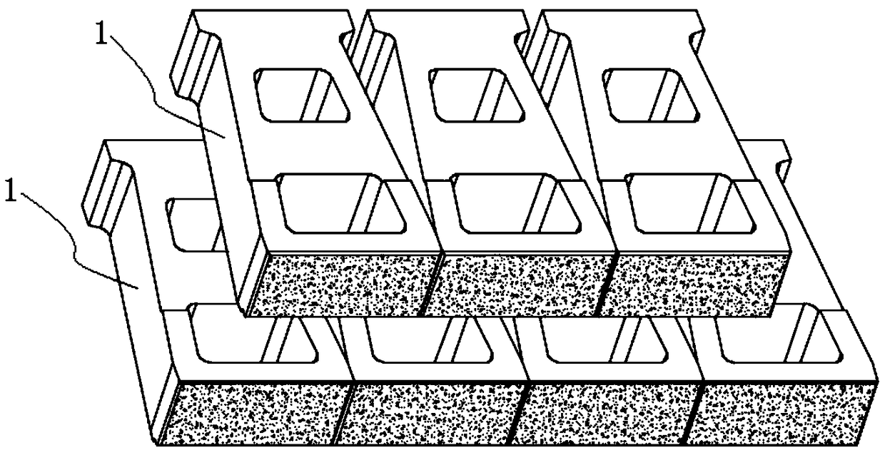 A giant block of slope ecological retaining soil