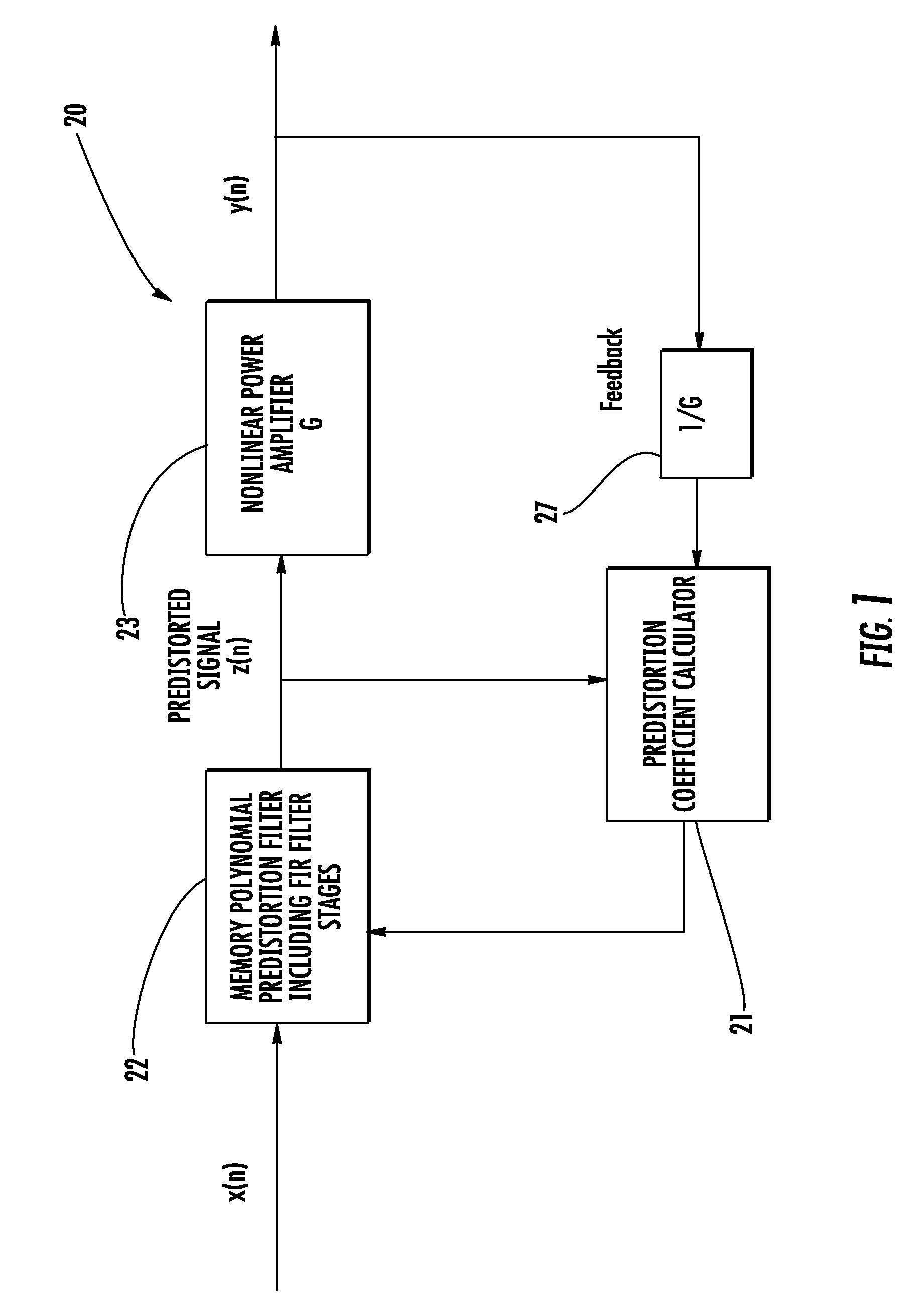 Electronic device having a predistortion filter and related methods