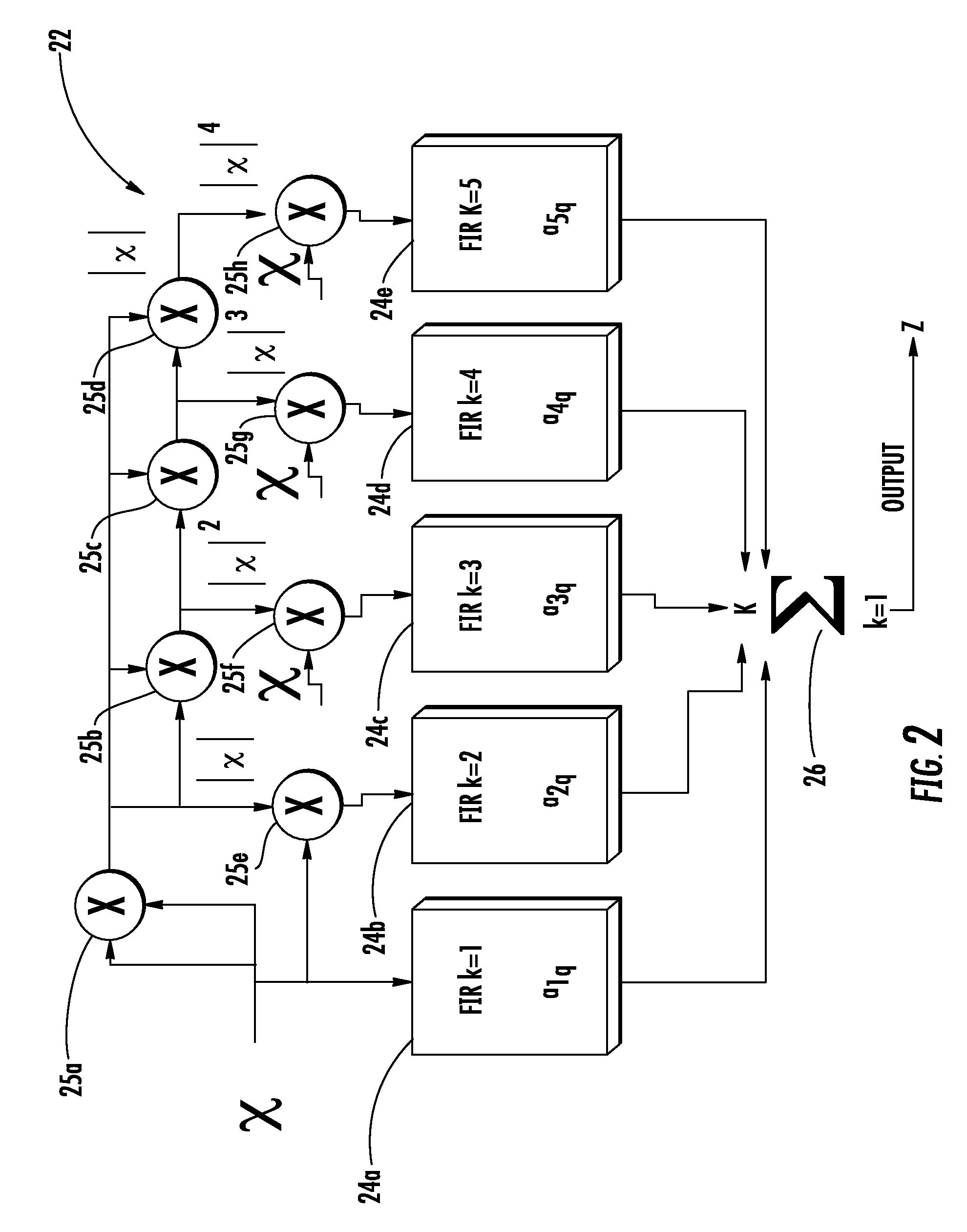 Electronic device having a predistortion filter and related methods