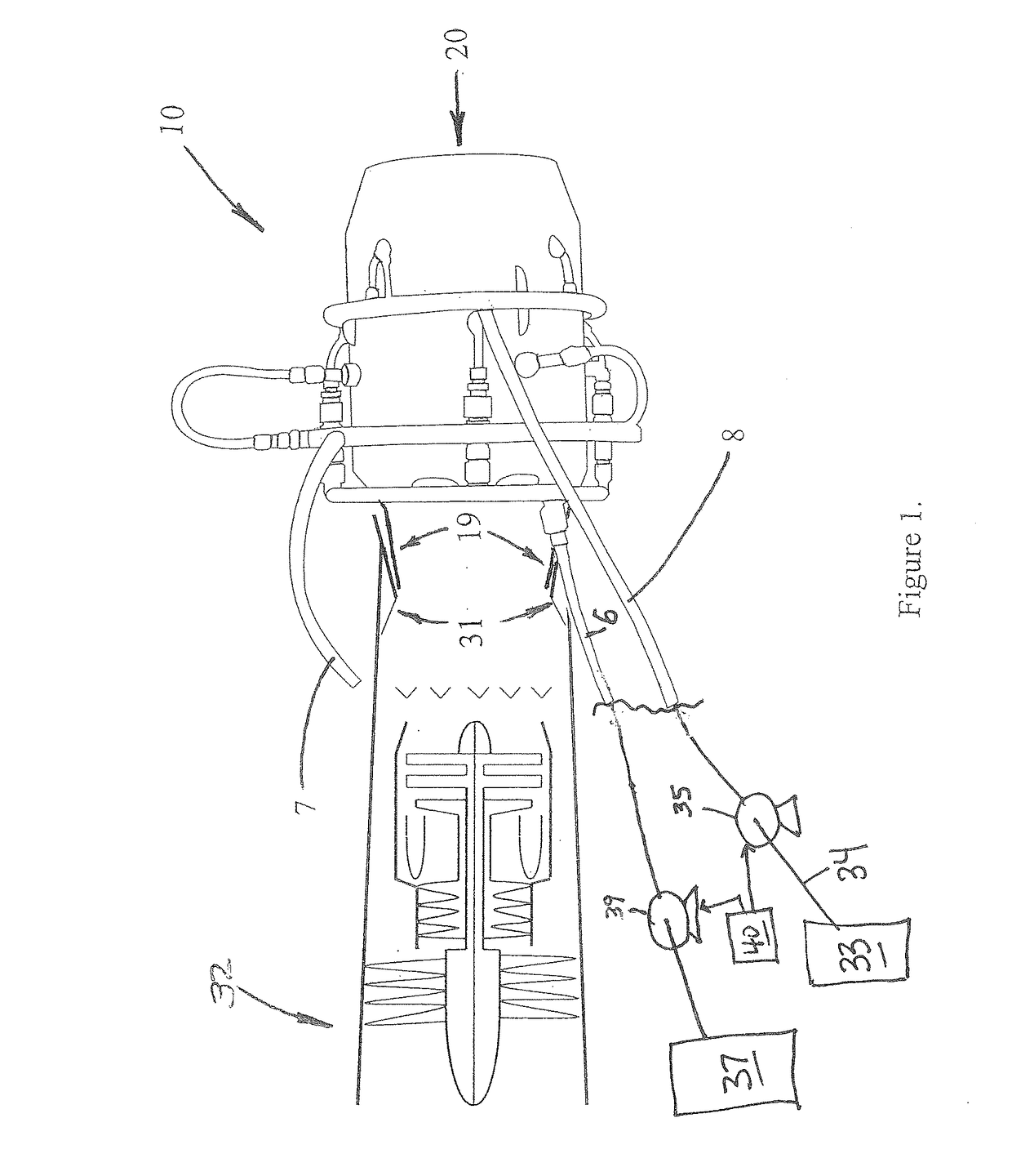 Jet engine attachment device