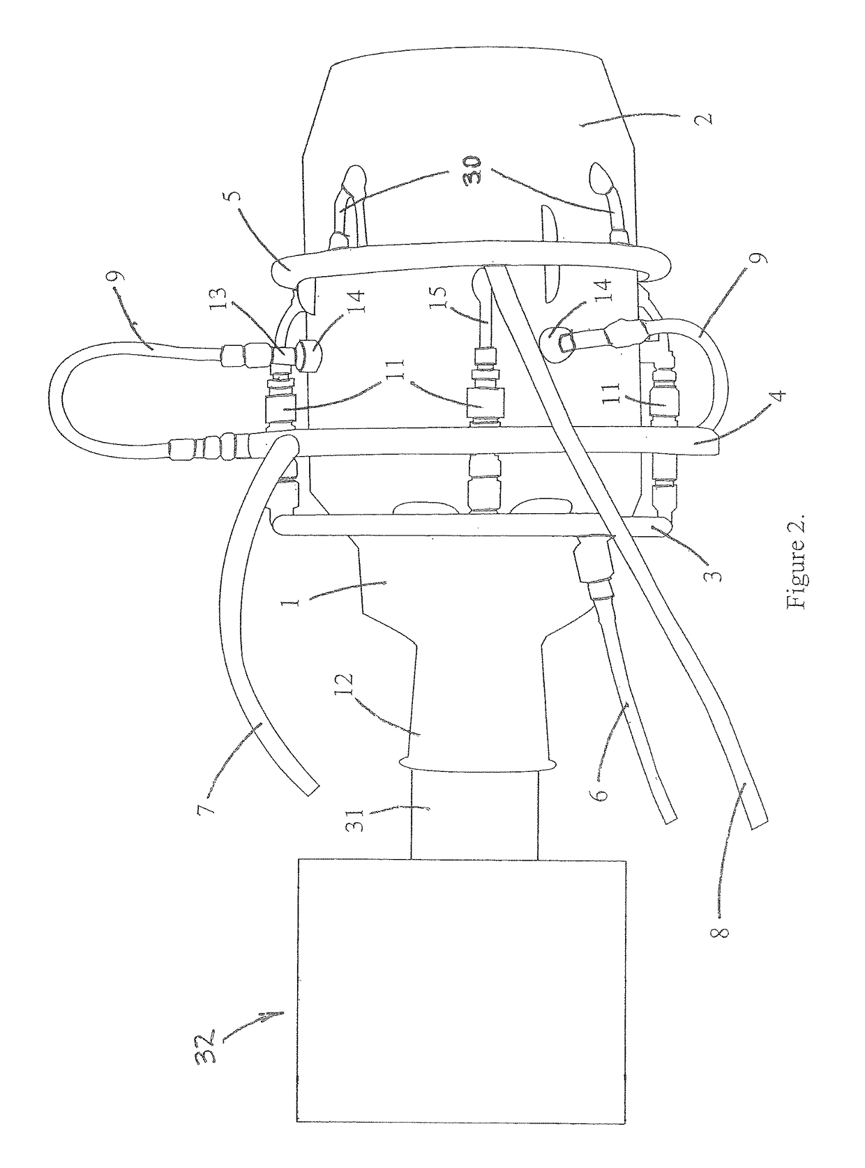 Jet engine attachment device