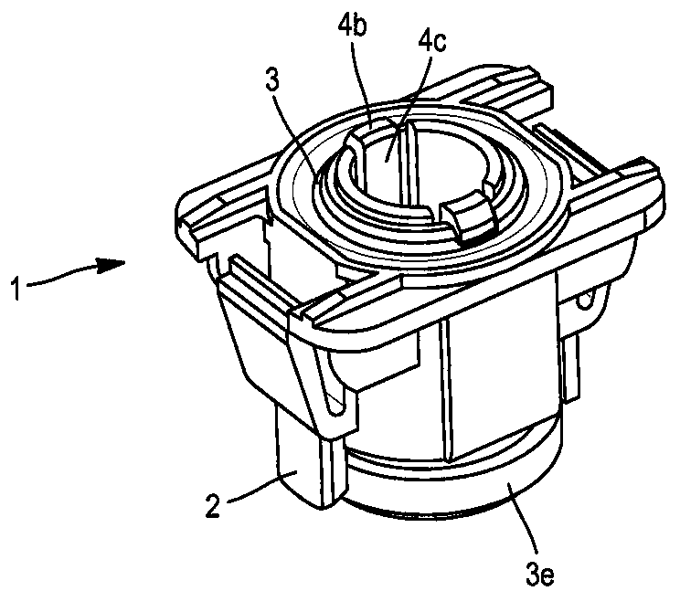 Separating device which can be arranged between two mountings