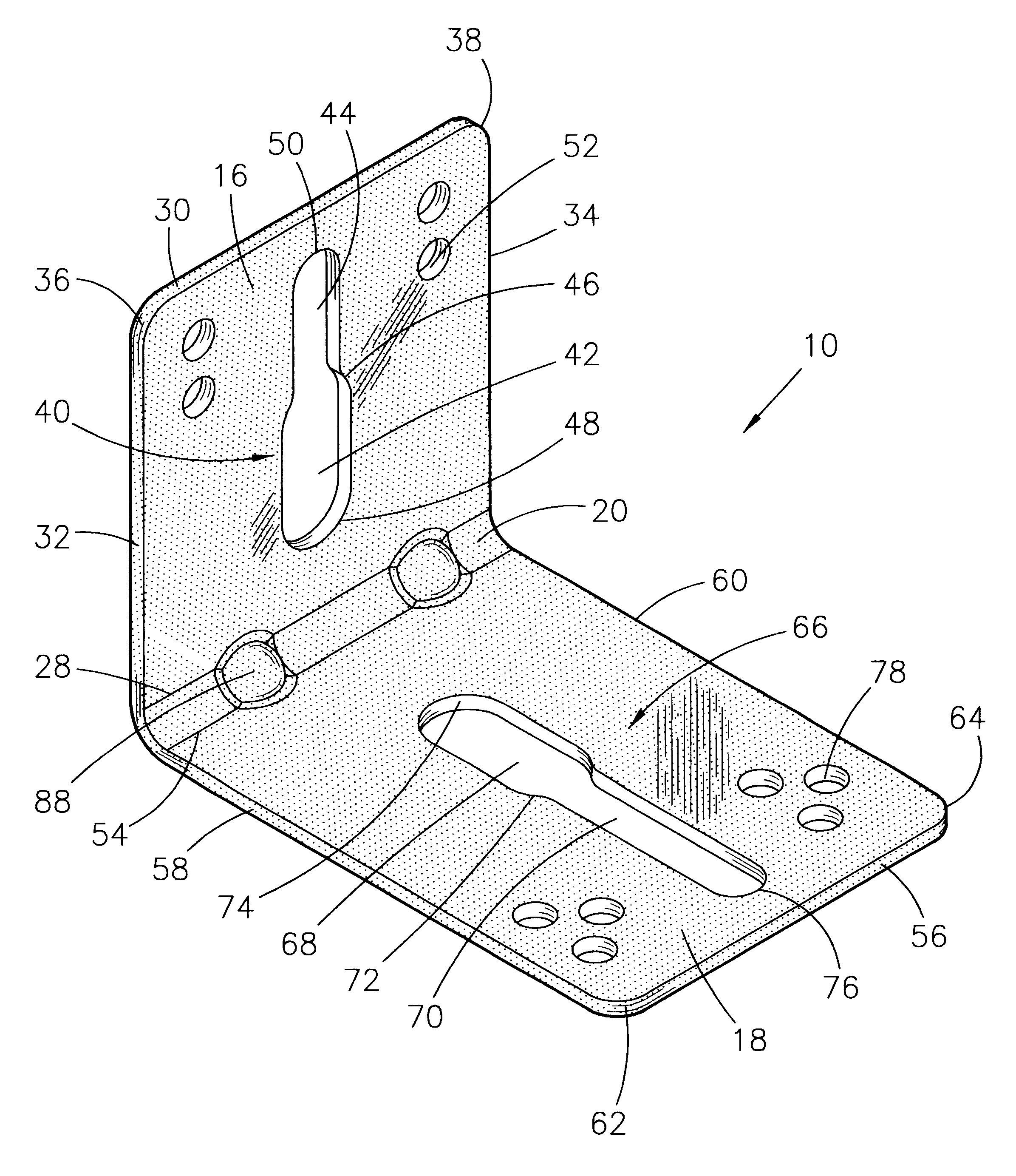 Reversible garage door track bracket