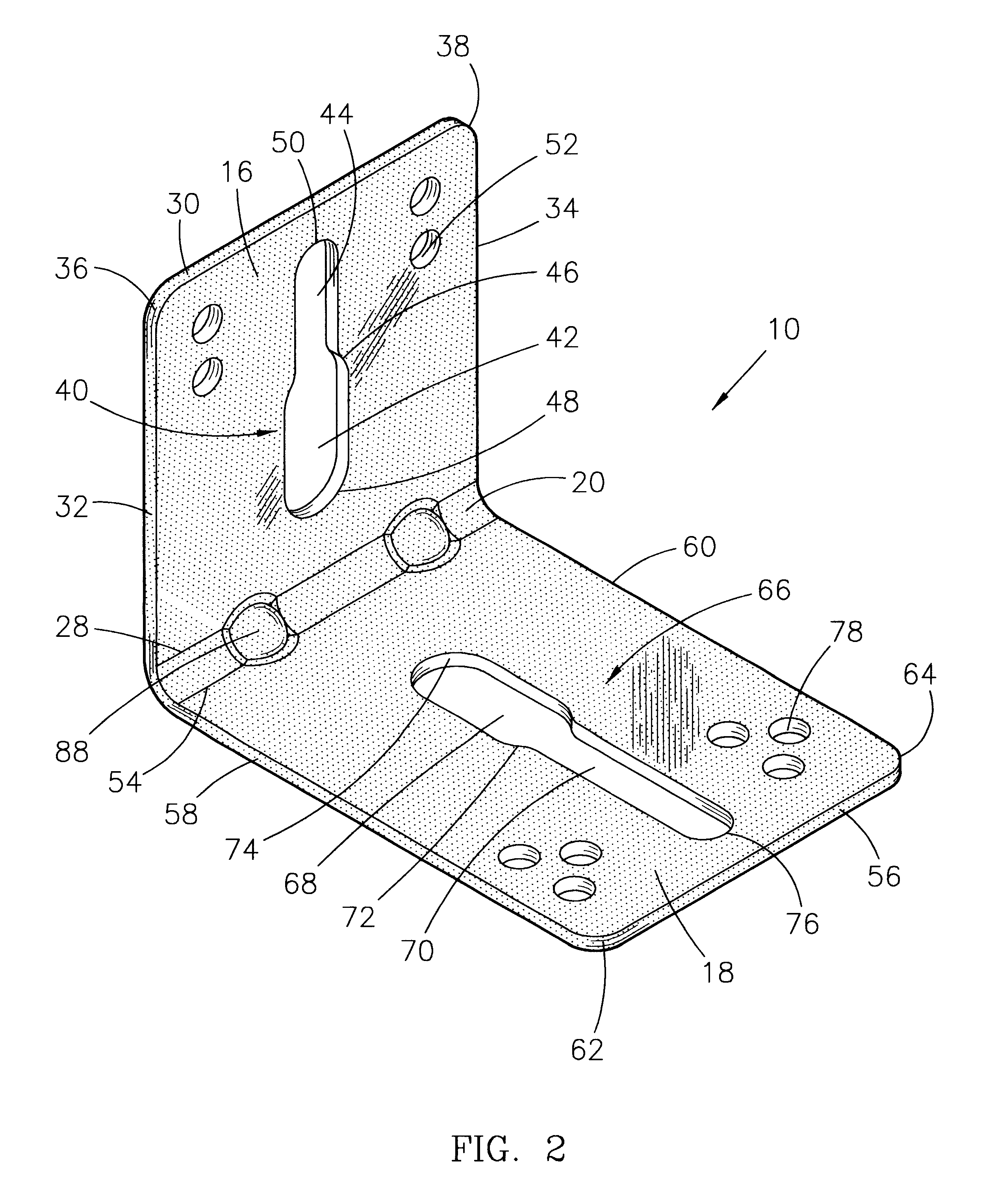 Reversible garage door track bracket