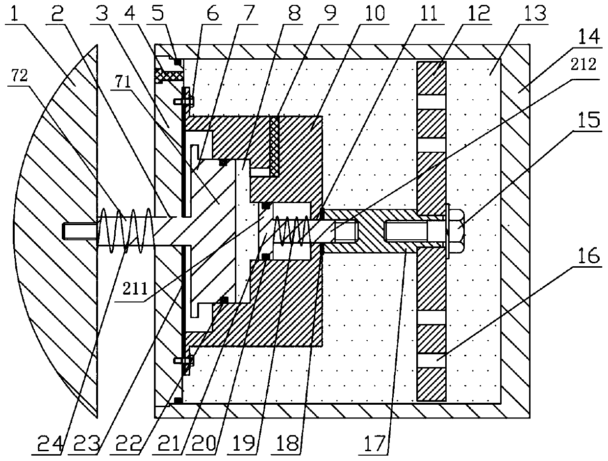 Marine thrust bearing energy dissipation damper and assembling method thereof