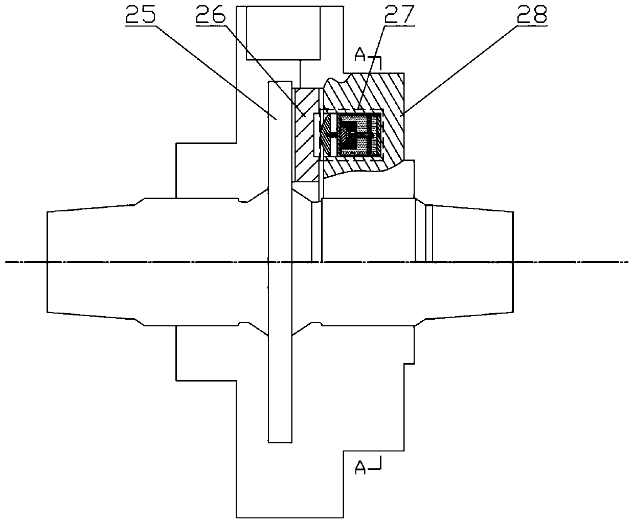 Marine thrust bearing energy dissipation damper and assembling method thereof