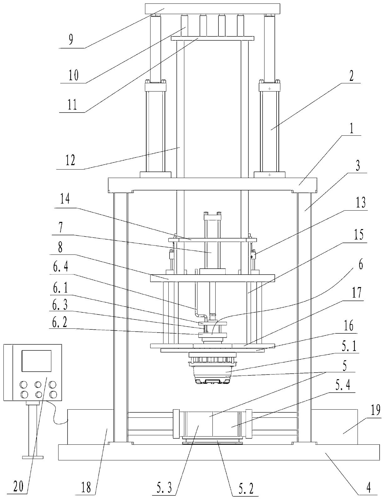 Gravity casting machine of wheel hub