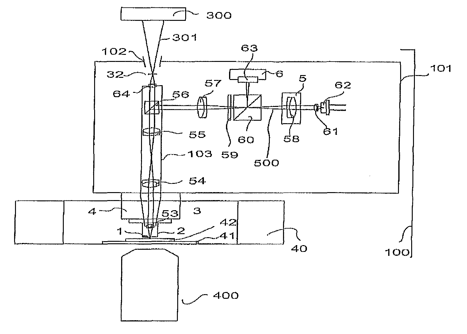 Apparatus and method for examining a specimen by means of probe microscopy