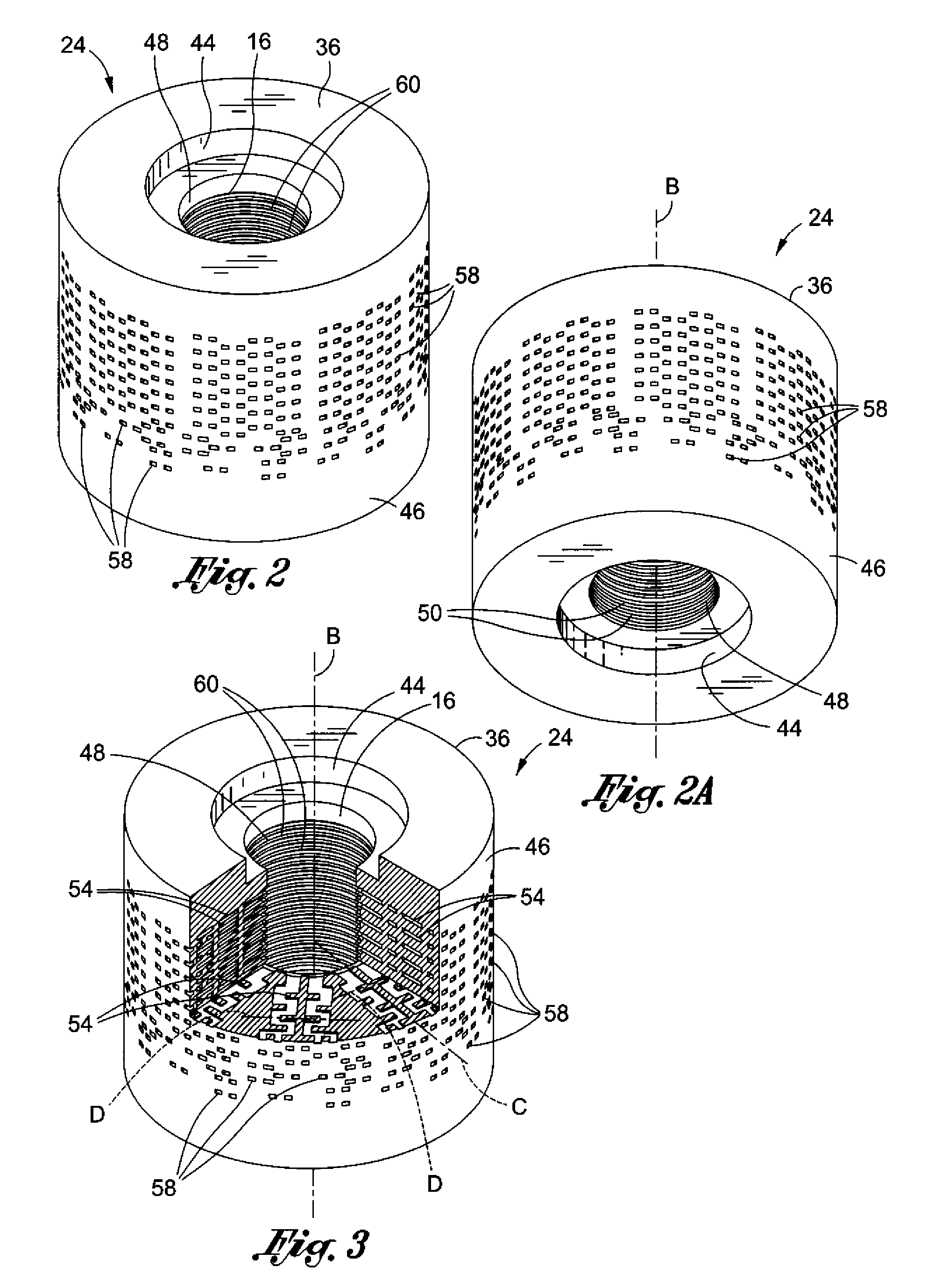 Direct metal laser sintered flow control element