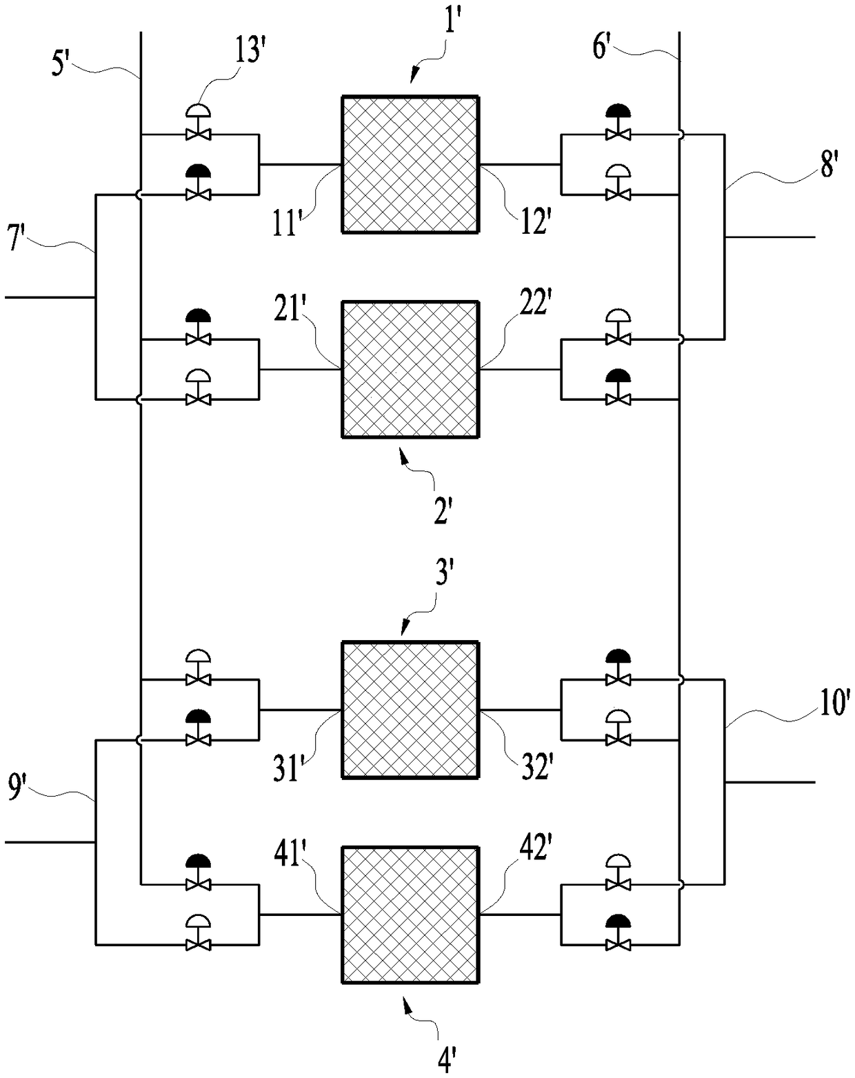 Furnace kiln continuous heat exchange control device and control method