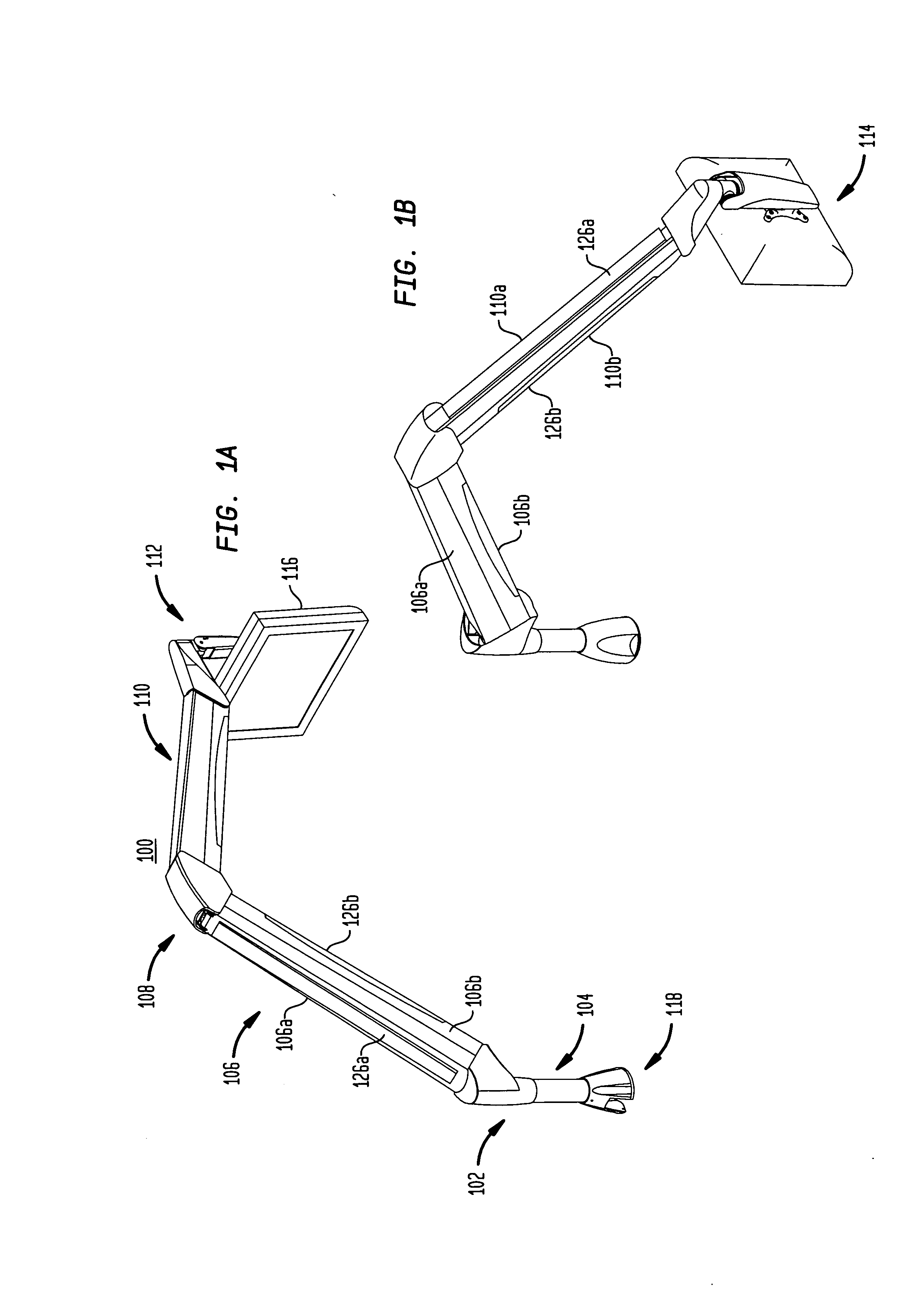 Extension arm with moving clevis and cable management